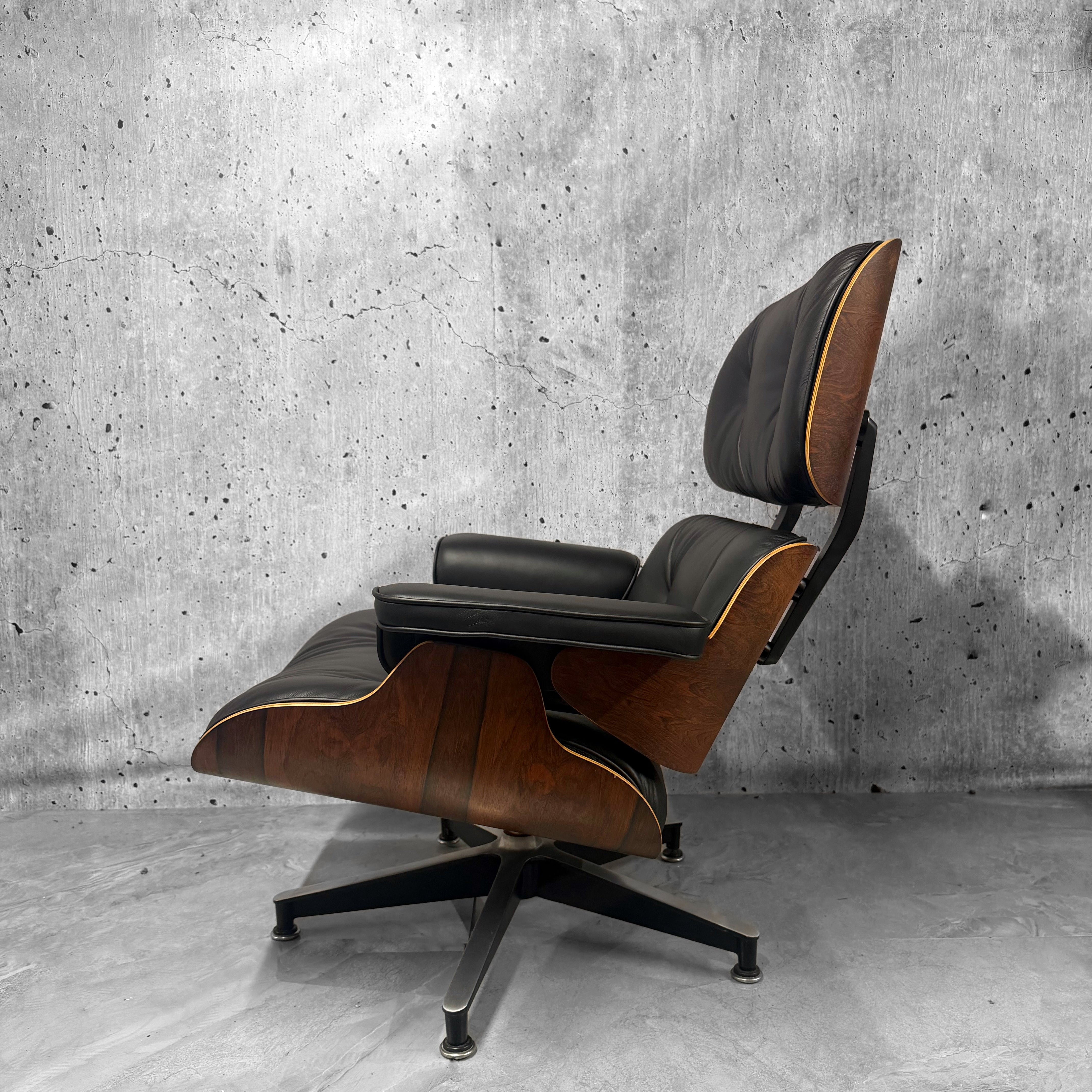 Vintage 1969 Herman Miller Eames 670 Lounge Chair & Ottoman Brazilian Rosewood
