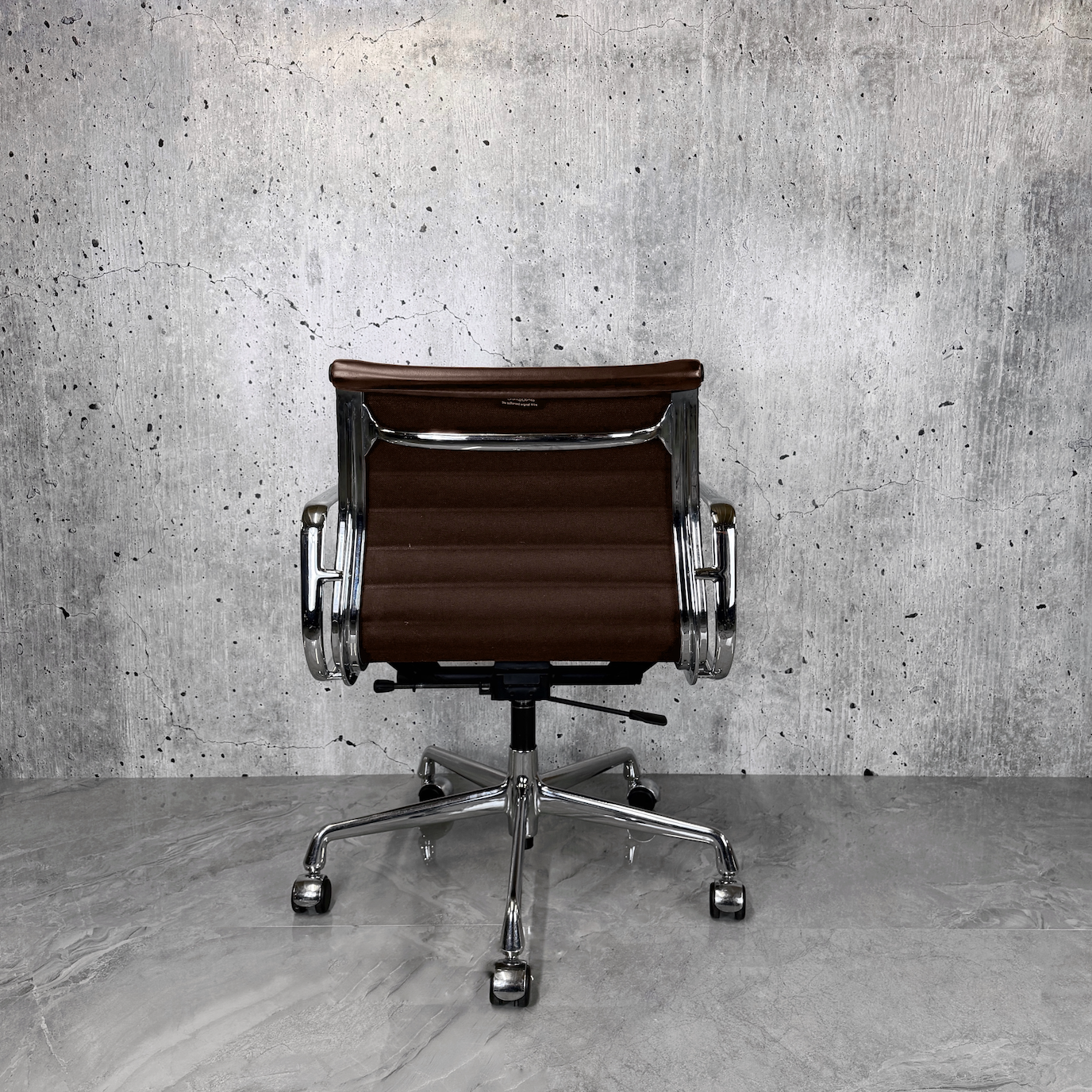 Vitra Eames EA117 Leather Ribbed Office Chair Brown