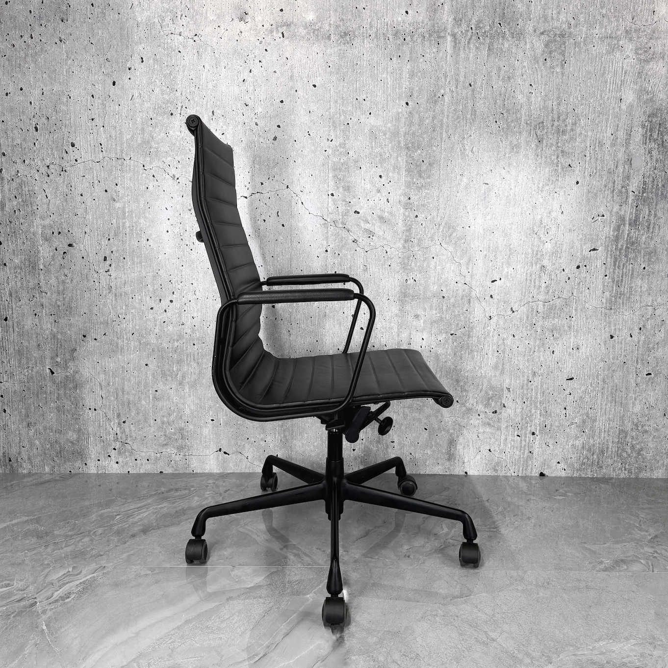 Vitra Eames EA119 Leather Ribbed Highback Office Chair