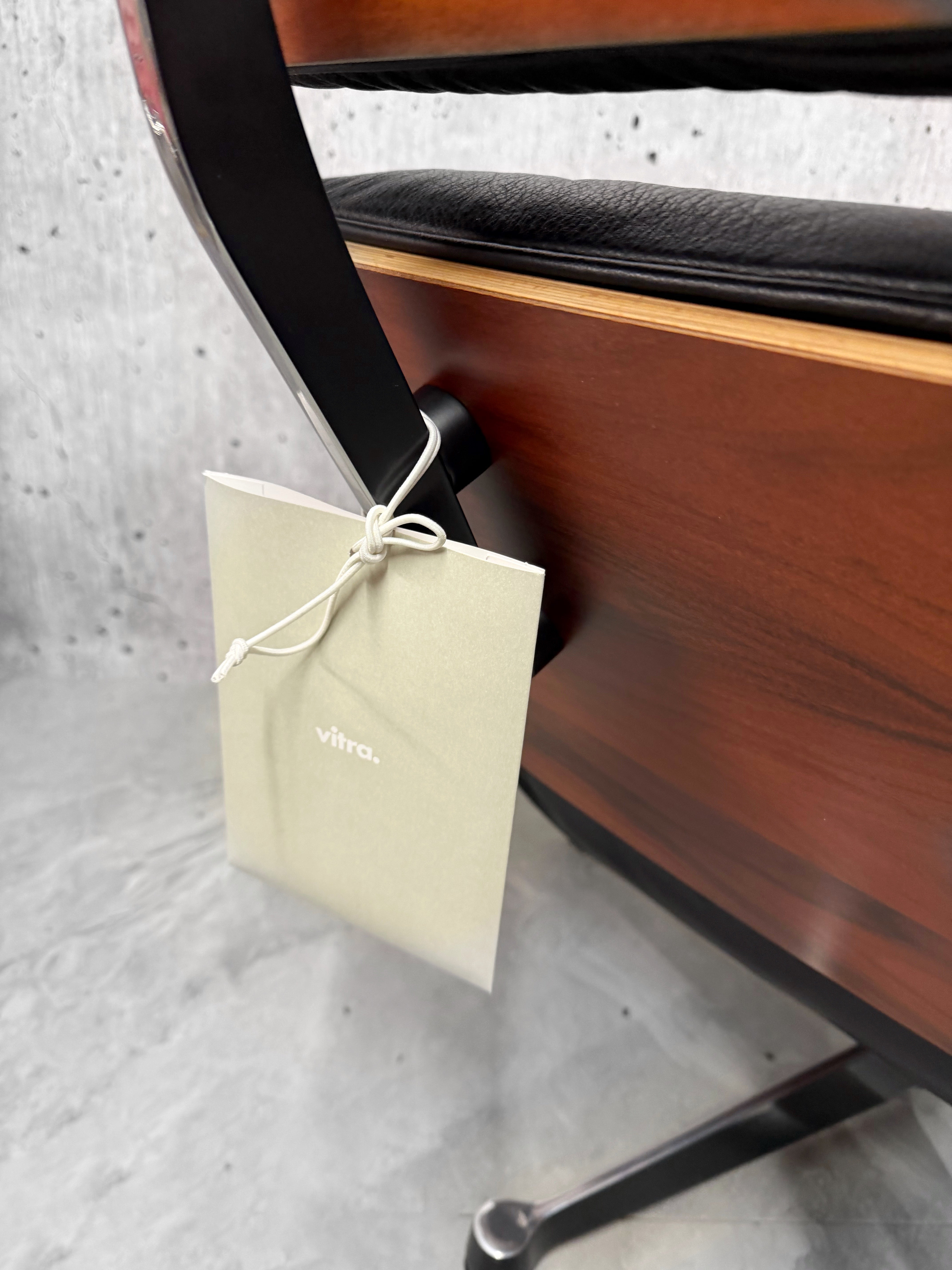 Vitra Eames 670 Lounge Chair & Ottoman Santos Palisinder Black Preloved