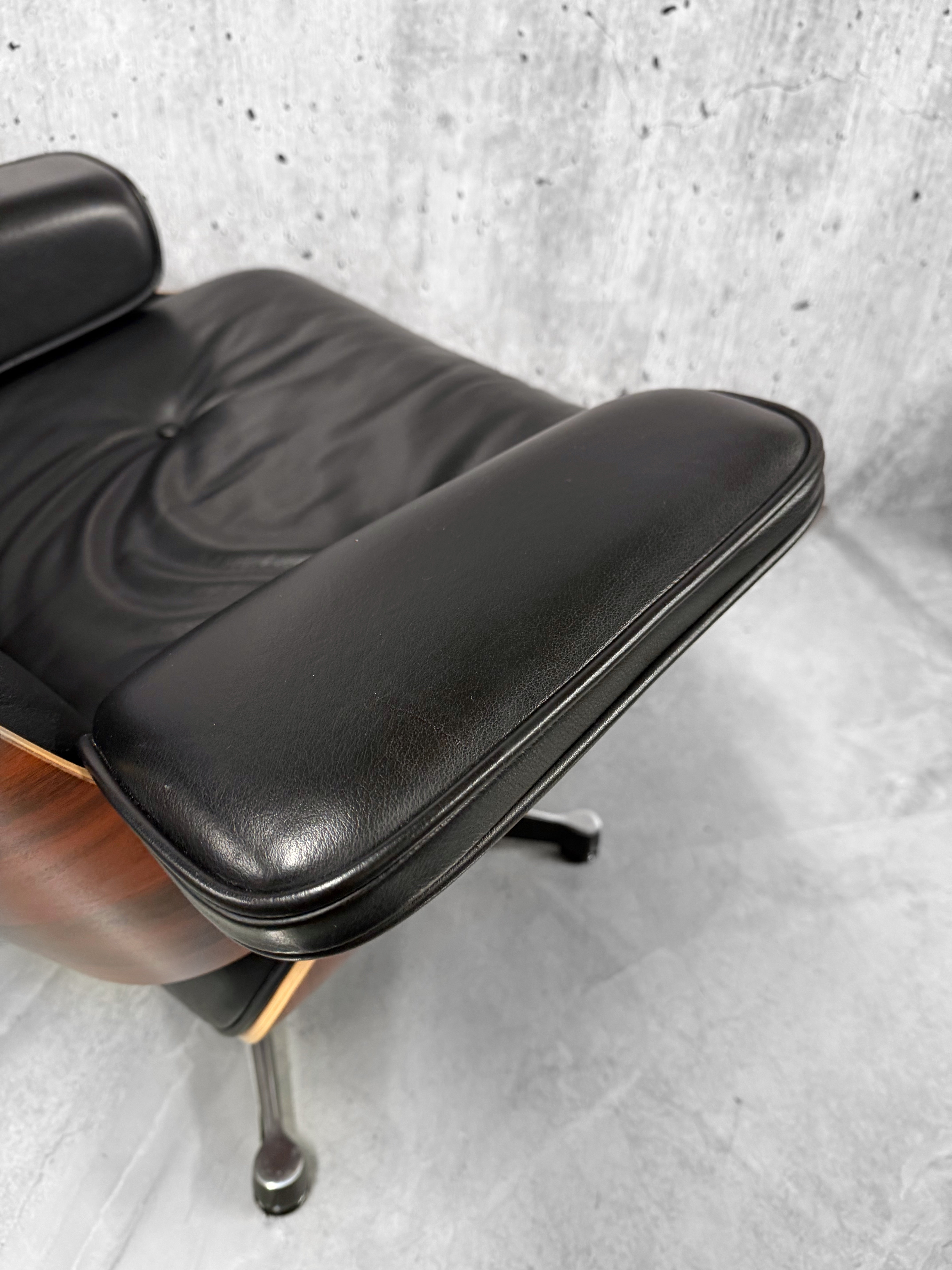 Vitra Eames 670 Lounge Chair & Ottoman Santos Palisinder Black Preloved