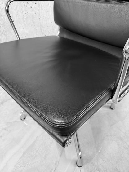 Vitra Eames EA208 Leather Softpad Lowback Office Chair Refurbished