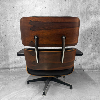 Vintage 1969 Herman Miller Eames 670 Lounge Chair & Ottoman Brazilian Rosewood