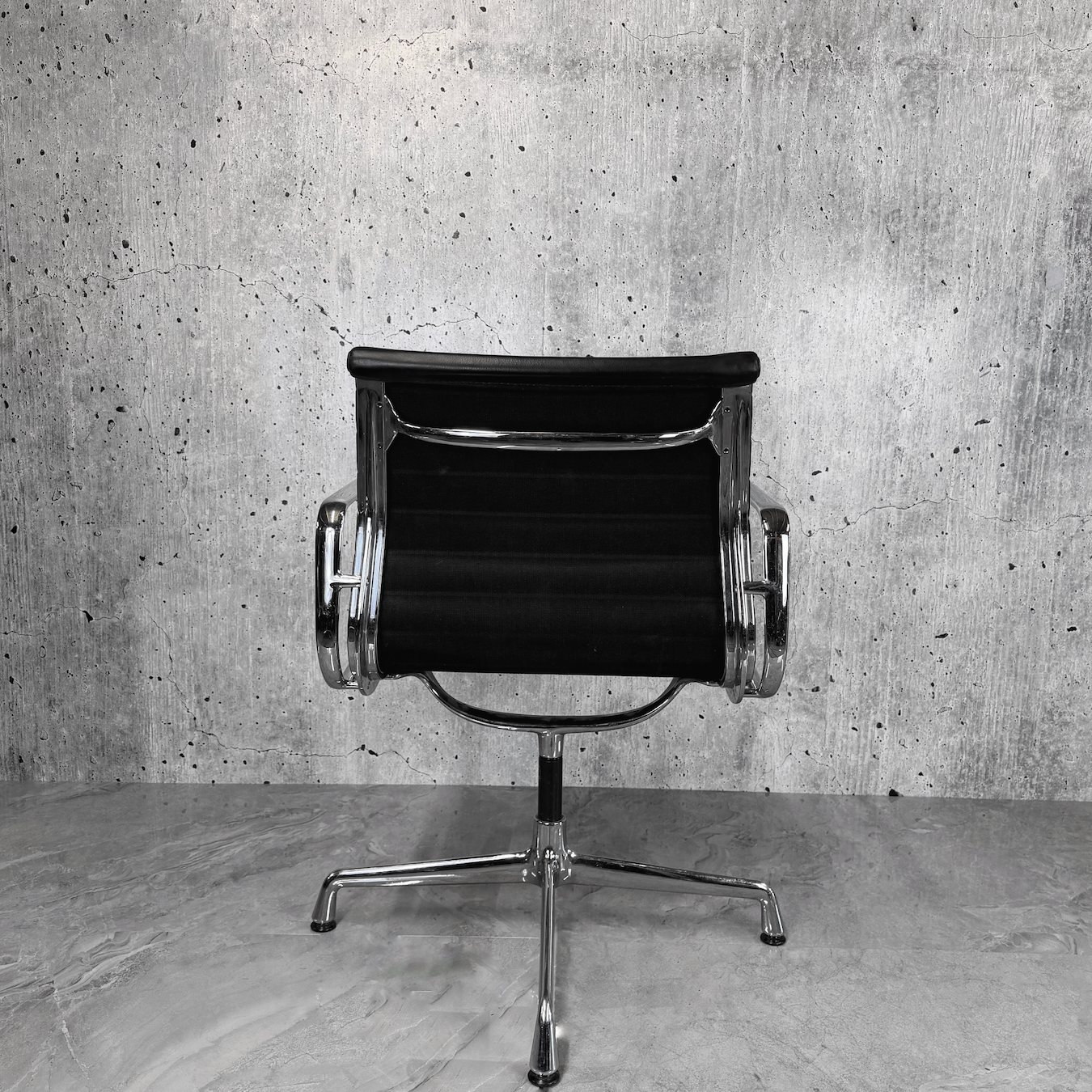 Vitra Eames EA108 Leather Ribbed Lowback Office Chair