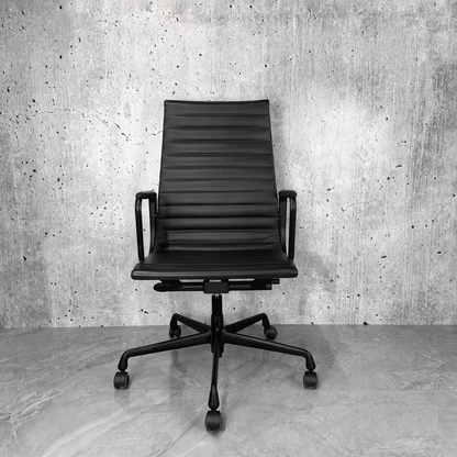 Vitra Eames EA119 Leather Ribbed Highback Office Chair