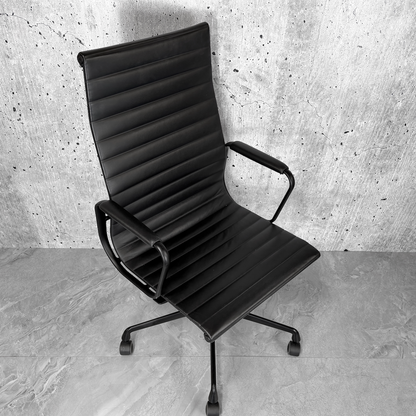 Vitra Eames EA119 Leather Ribbed Highback Office Chair