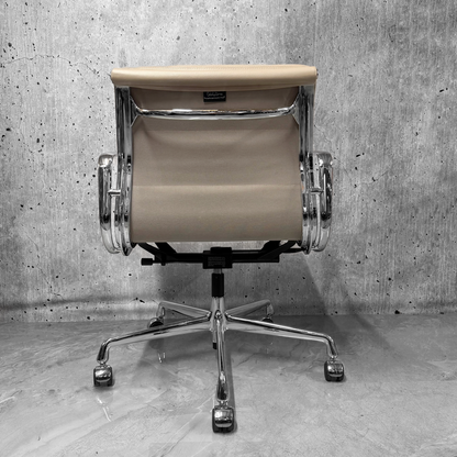 Vitra Eames EA217 Leather Softpad Lowback Office Chair Refurbished cream