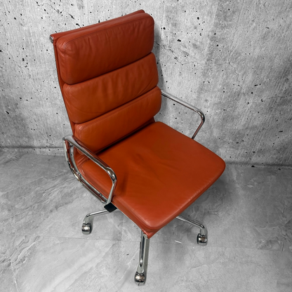 Vitra Eames EA219 Leather Highback Softpad Office Chair Refurbished cognac